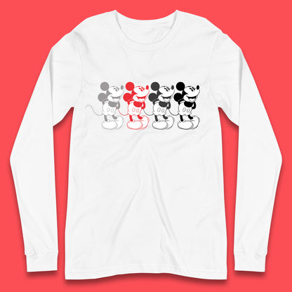 Disney Mickey Mouse Minnie Mouse Face Cartoon Character Disneyland Vacation Trip Disney World Long Sleeve T Shirt