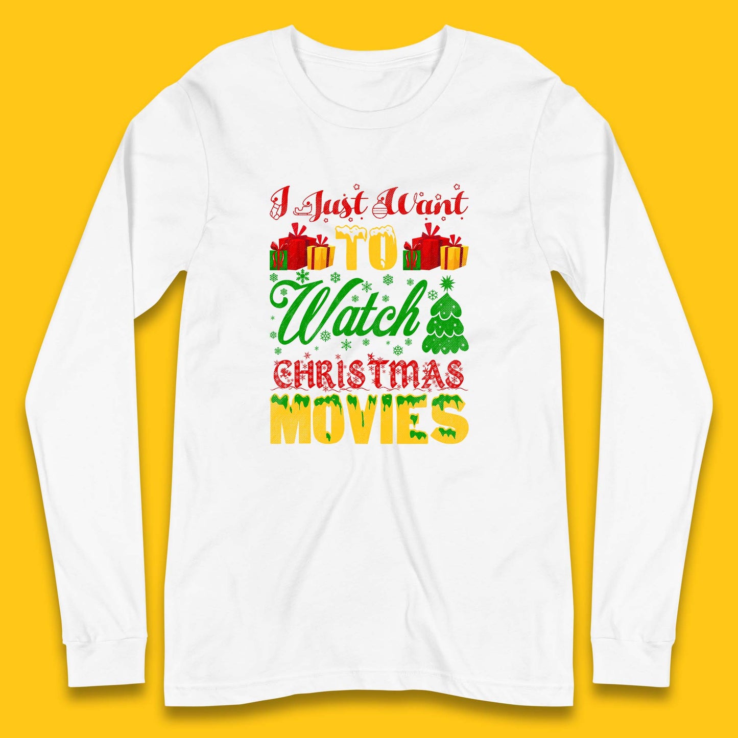 christmas movies long sleeve t shirt