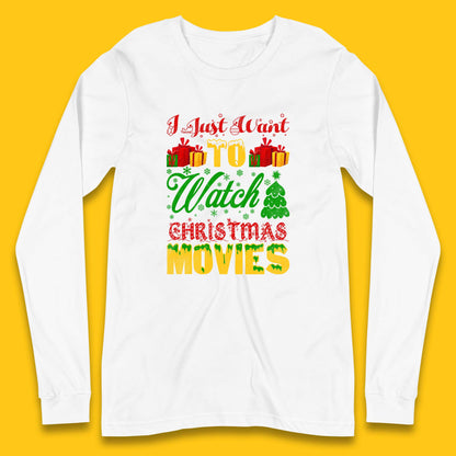 christmas movies long sleeve t shirt