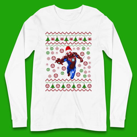 Iron Spider Man Suit Christmas Long Sleeve T-Shirt