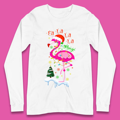 flamingo christmas long sleeve t shirts