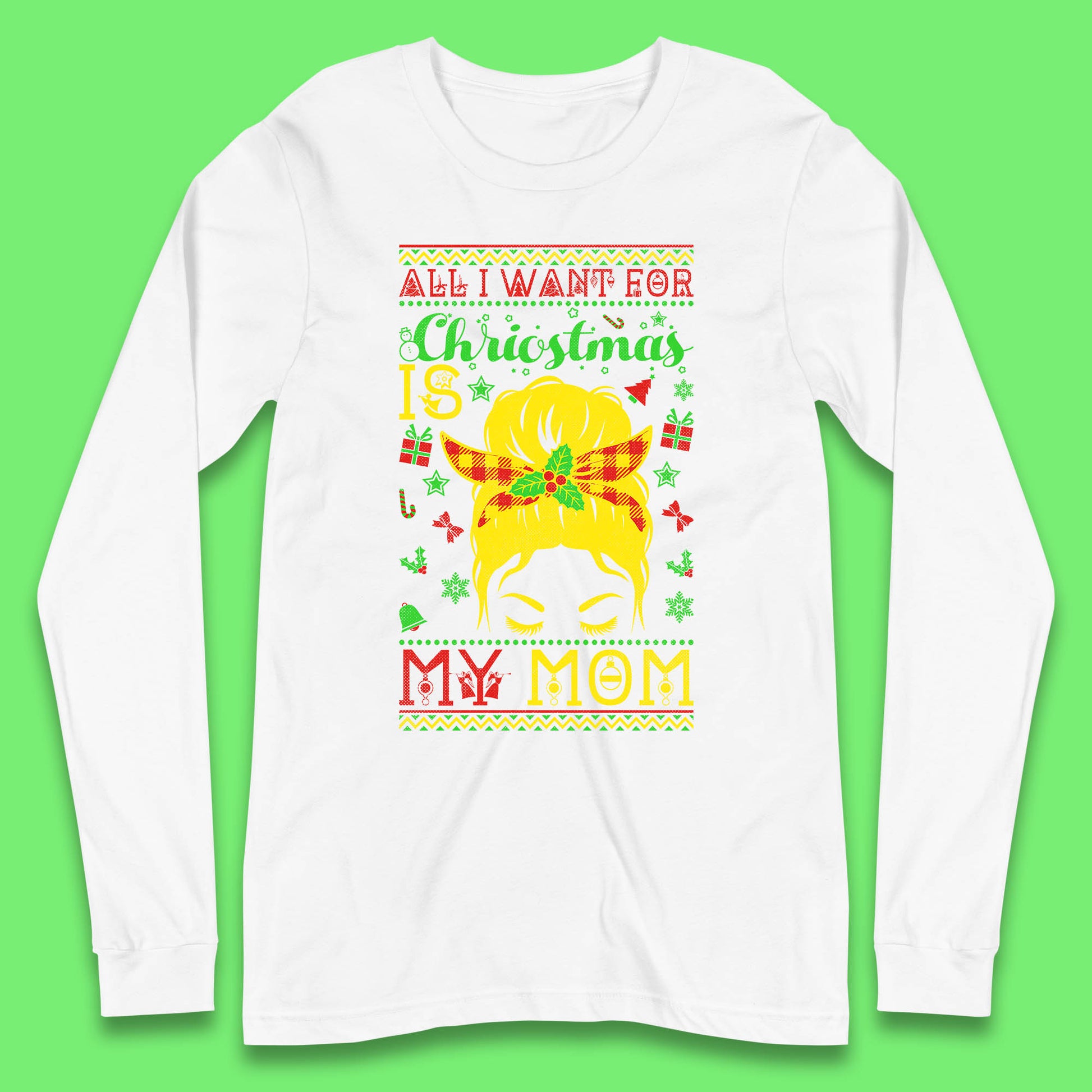 mom christmas long sleeve t shirt