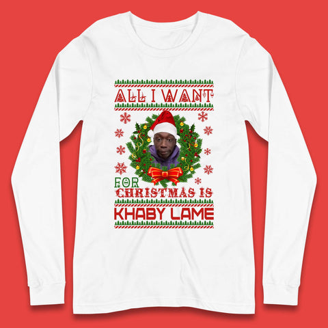 Want Khaby Lame For Christmas Long Sleeve T-Shirt