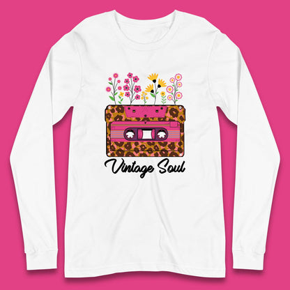 Vintage Soul Western Floral Cassette Tape Retro Wildflower Music Mixtape 80’s 90's Country Music Nostalgia Long Sleeve T Shirt