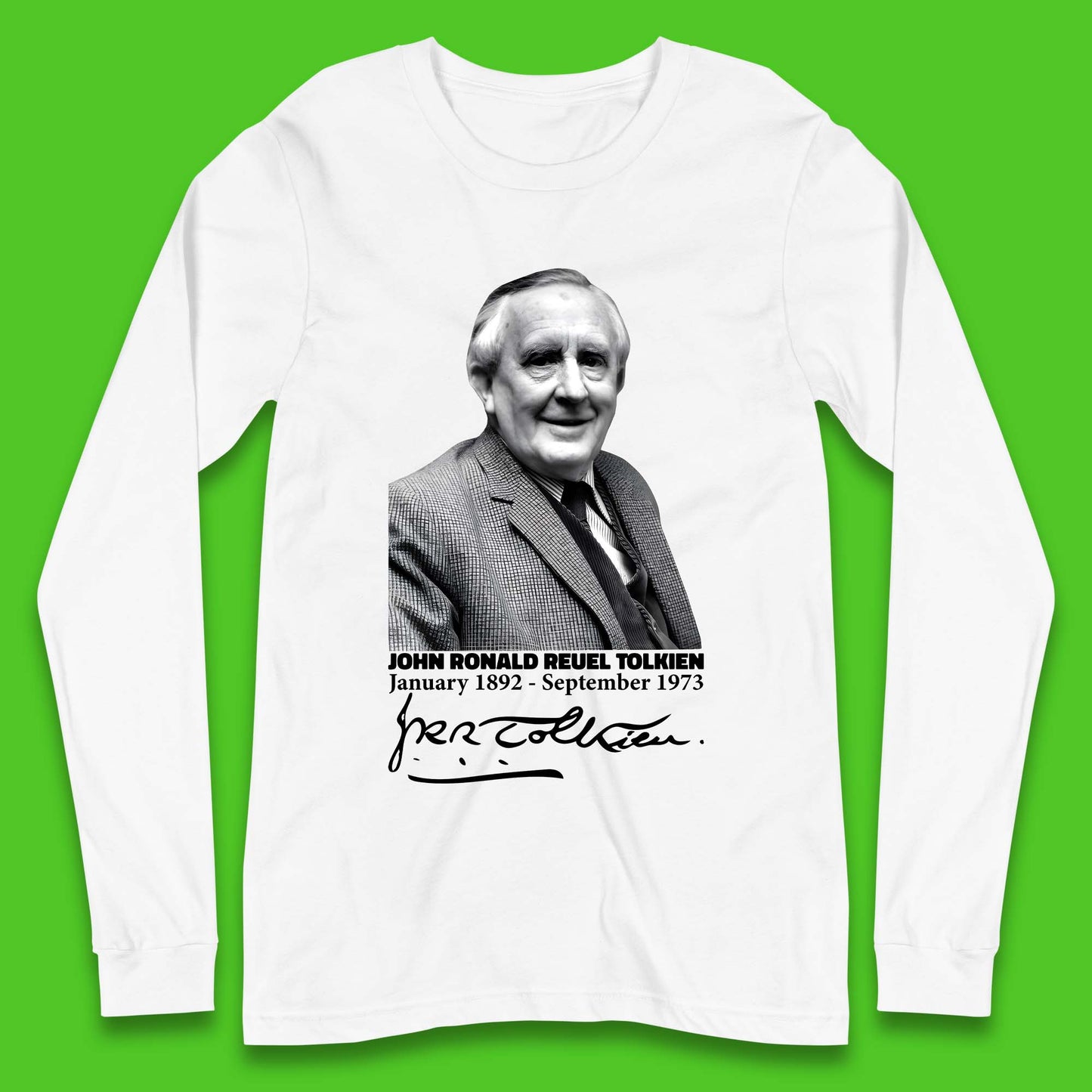 John Ronald Reuel Tolkien Signature Long Sleeve T-Shirt
