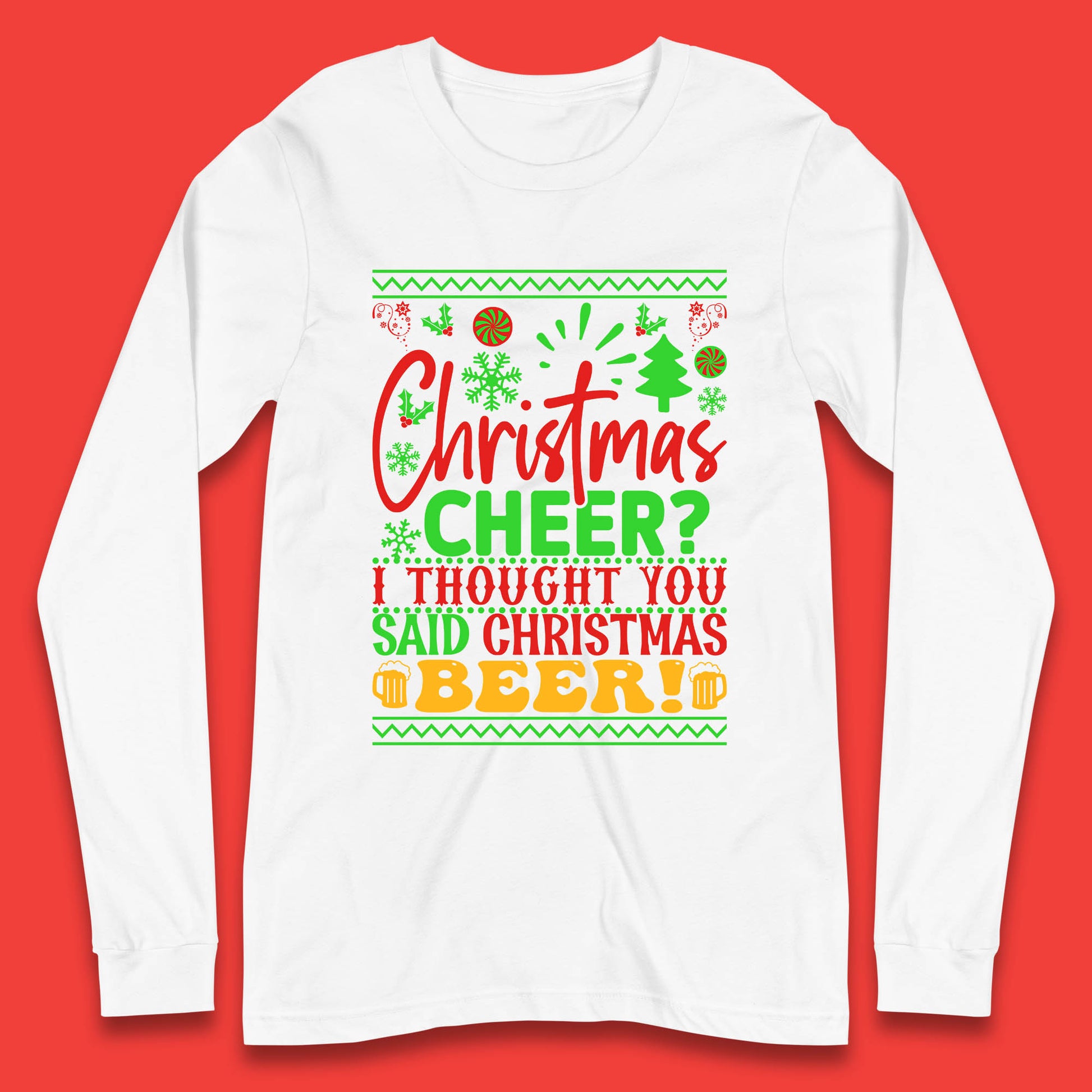 christmas cheer long sleeve t shirt