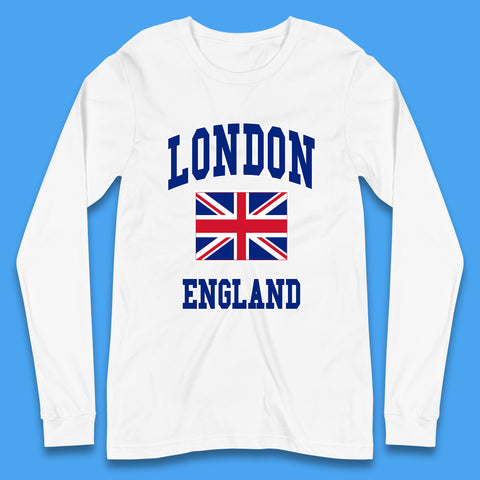 London England Flag Great Britain United Kingdom Uk Union Jack Souvenir British Flag Long Sleeve T Shirt