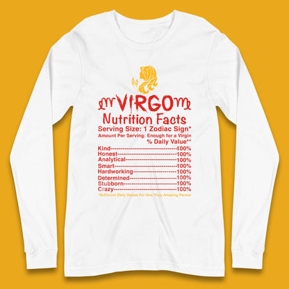 Virgo Nutrition Facts Long Sleeve T-Shirt