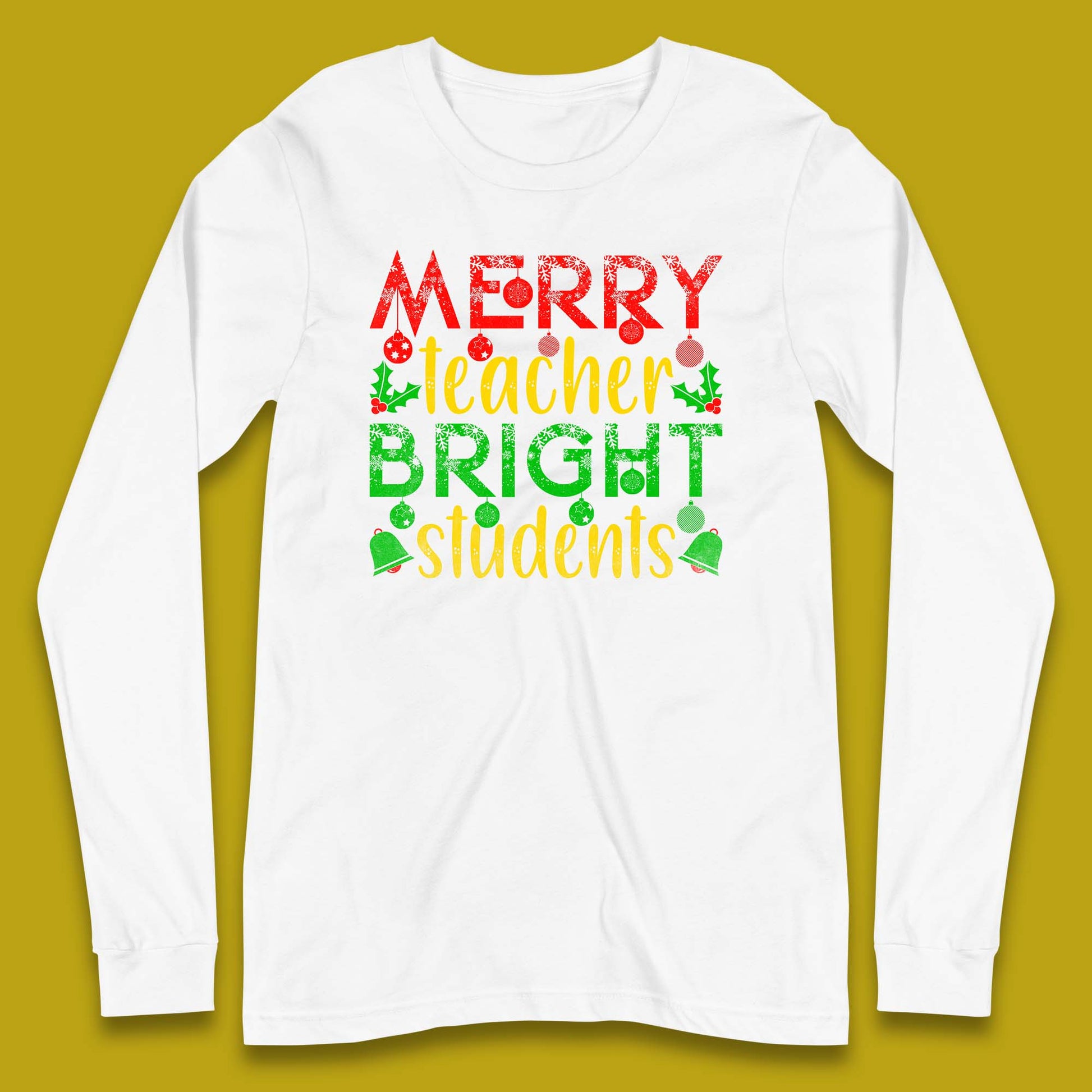merry teacher bright students christmas t shirt