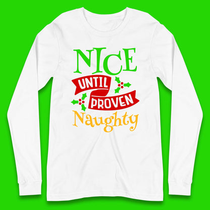christmas nice until proven naughty t shirt