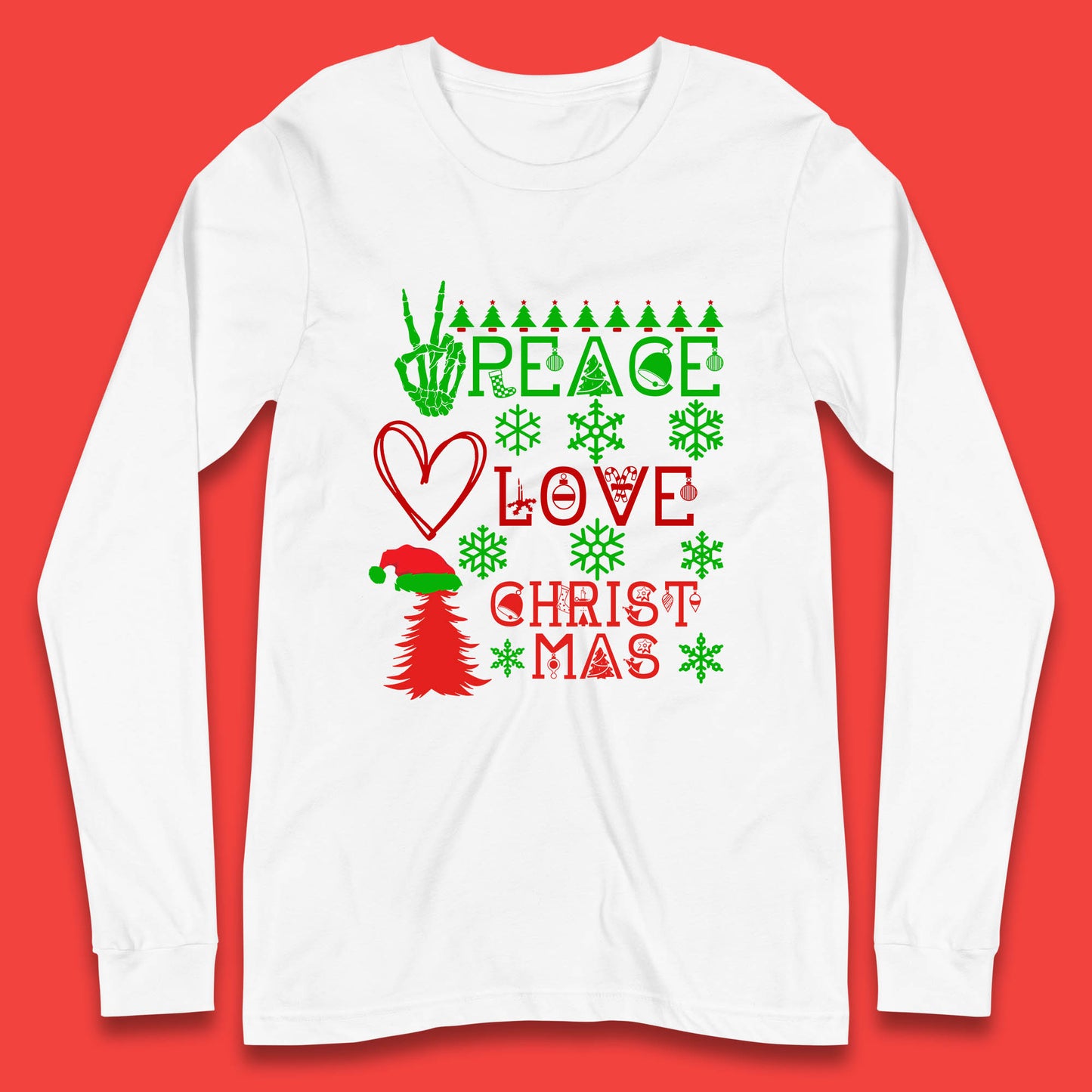 peace love christmas t shirt