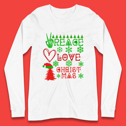 peace love christmas t shirt