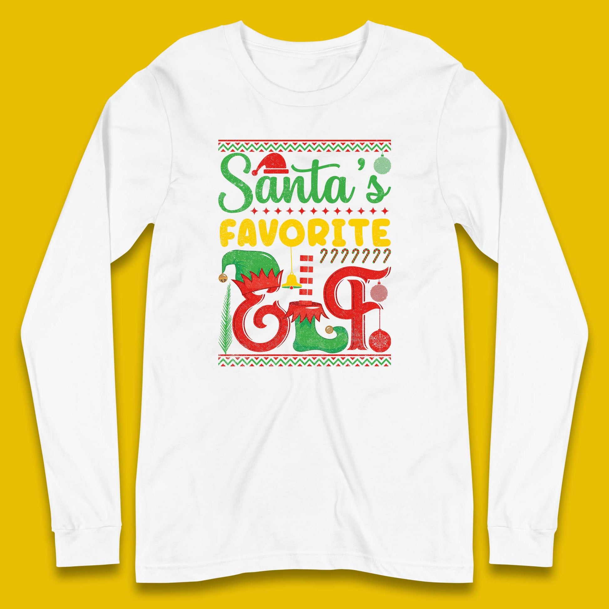 christmas santas favorite elf costume t shirt