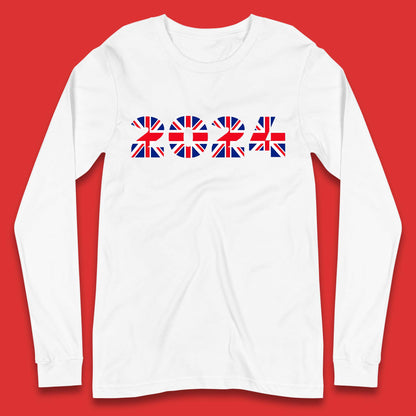 New Year 2024 UK Flag Long Sleeve T-Shirt