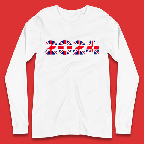New Year 2024 UK Flag Long Sleeve T-Shirt