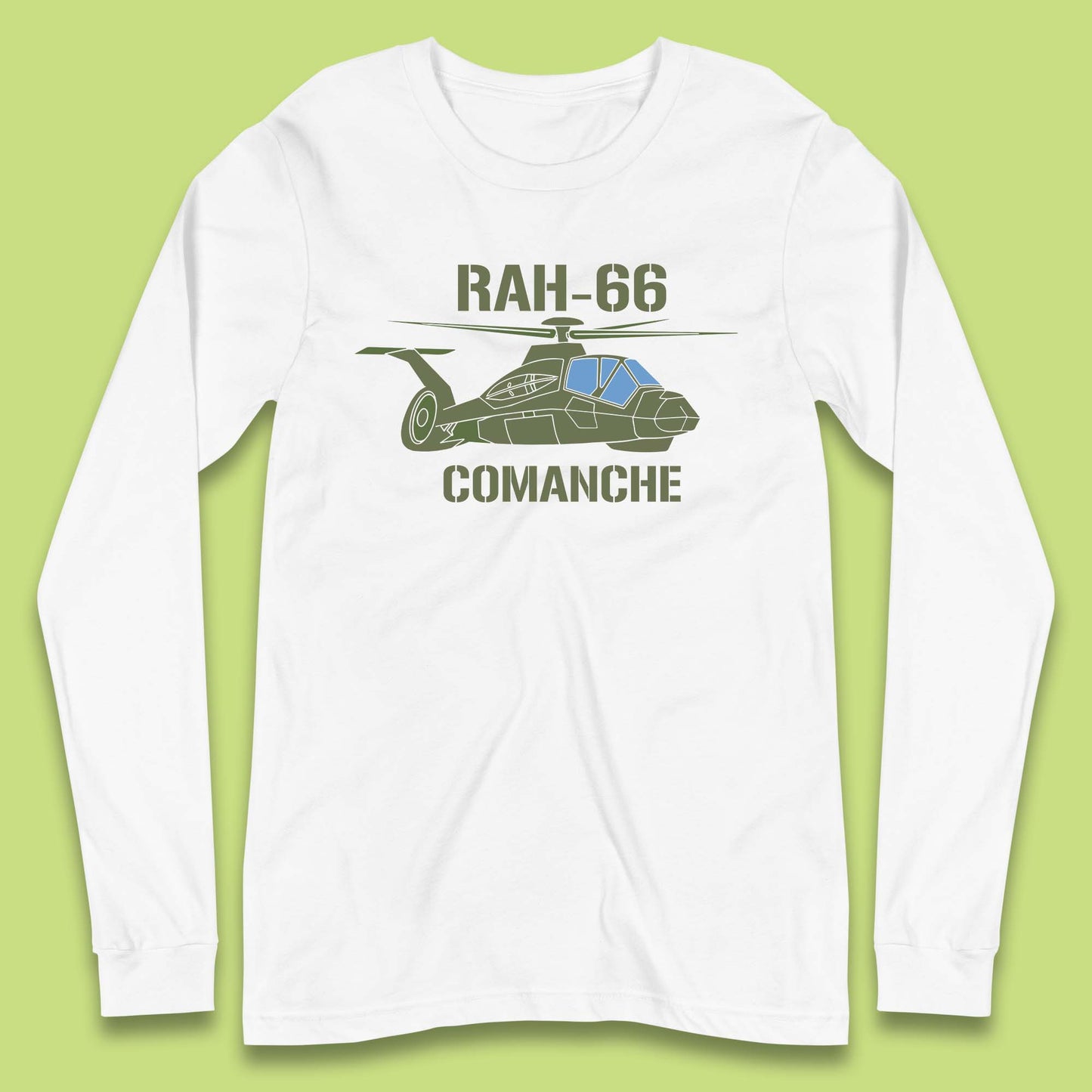 Boeing–Sikorsky RAH-66 Comanche US Army Gunship Attack Helicopter Long Sleeve T Shirt