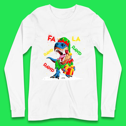 christmas dinosaur long sleeve t shirt