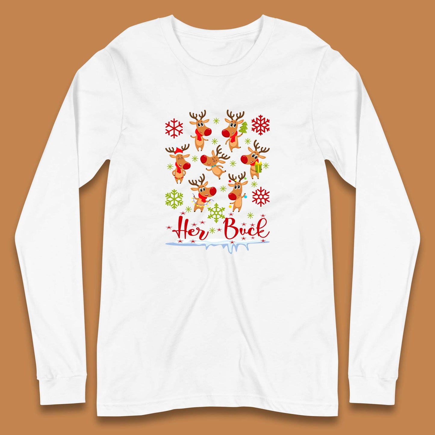 rudolph reindeers long sleeve t shirt