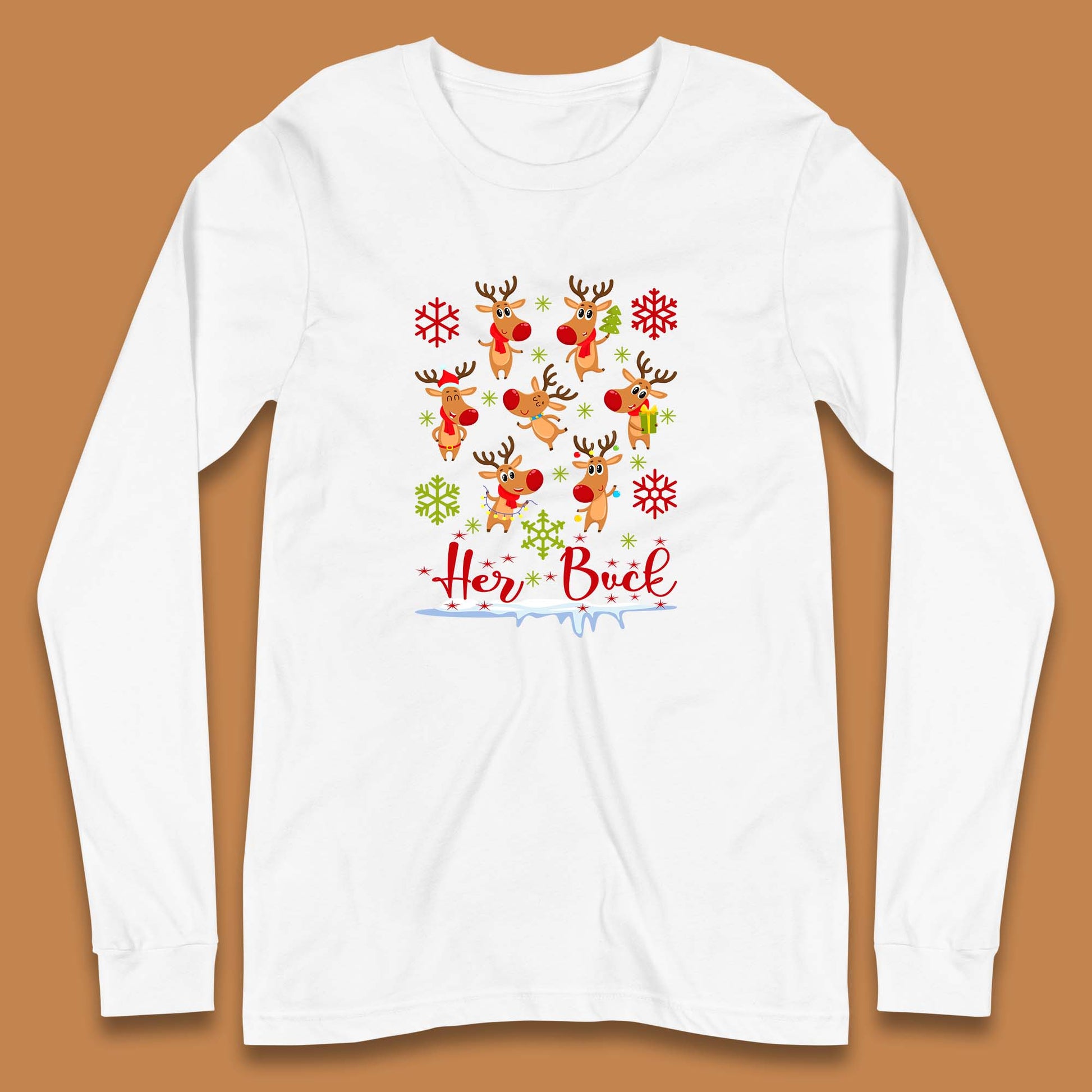 rudolph reindeers long sleeve t shirt