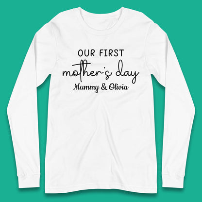 Personalised Our First Mother's Day Long Sleeve T-Shirt