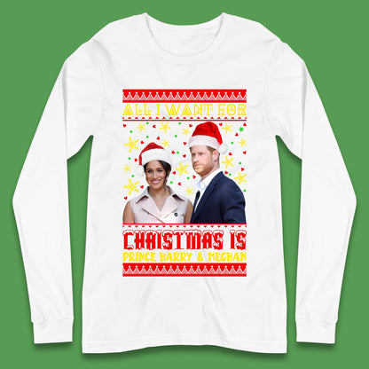 Prince Harry & Meghan Christmas Long Sleeve T-Shirt