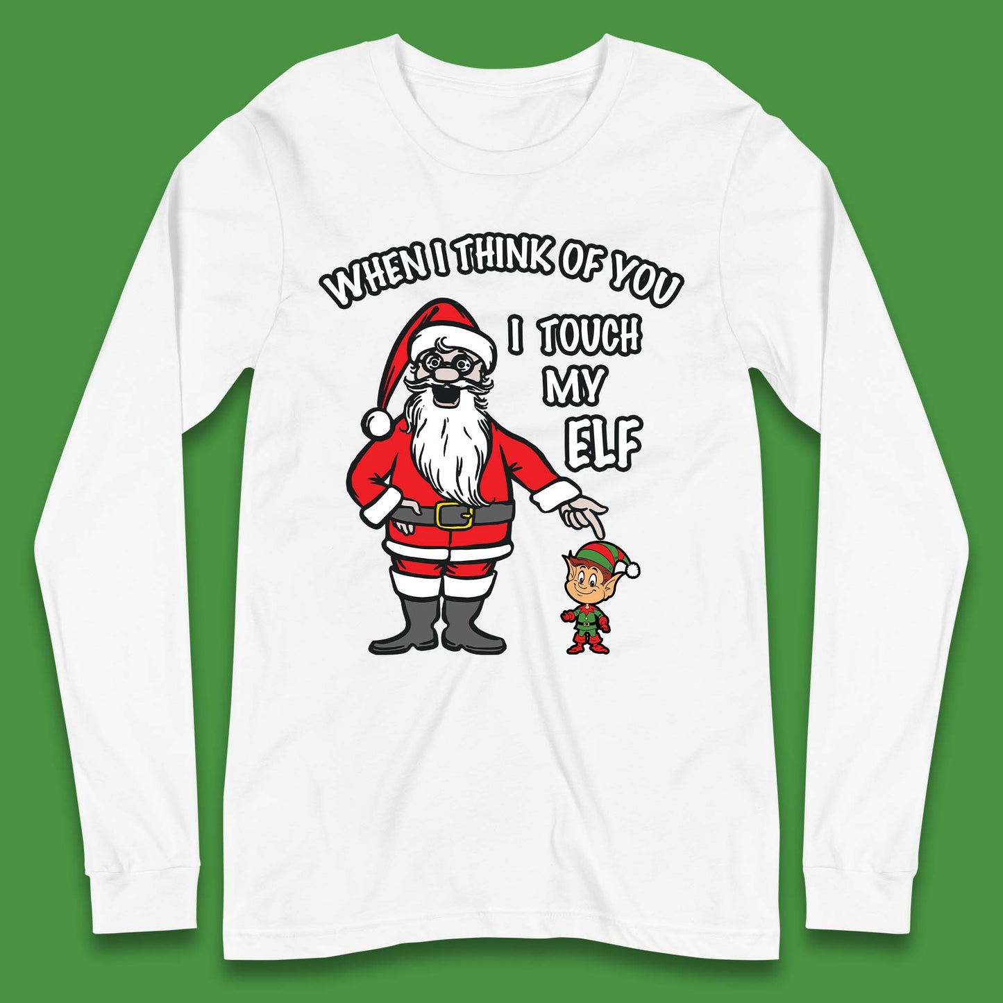 Cheeky Rude Funny Christmas Long Sleeve T-Shirt
