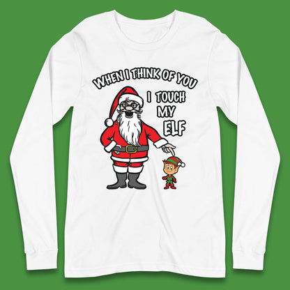 Cheeky Rude Funny Christmas Long Sleeve T-Shirt