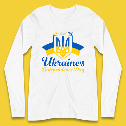 Ukraine's 24 August Ukraine Independence Day Proud Ukrainian Long Sleeve T Shirt