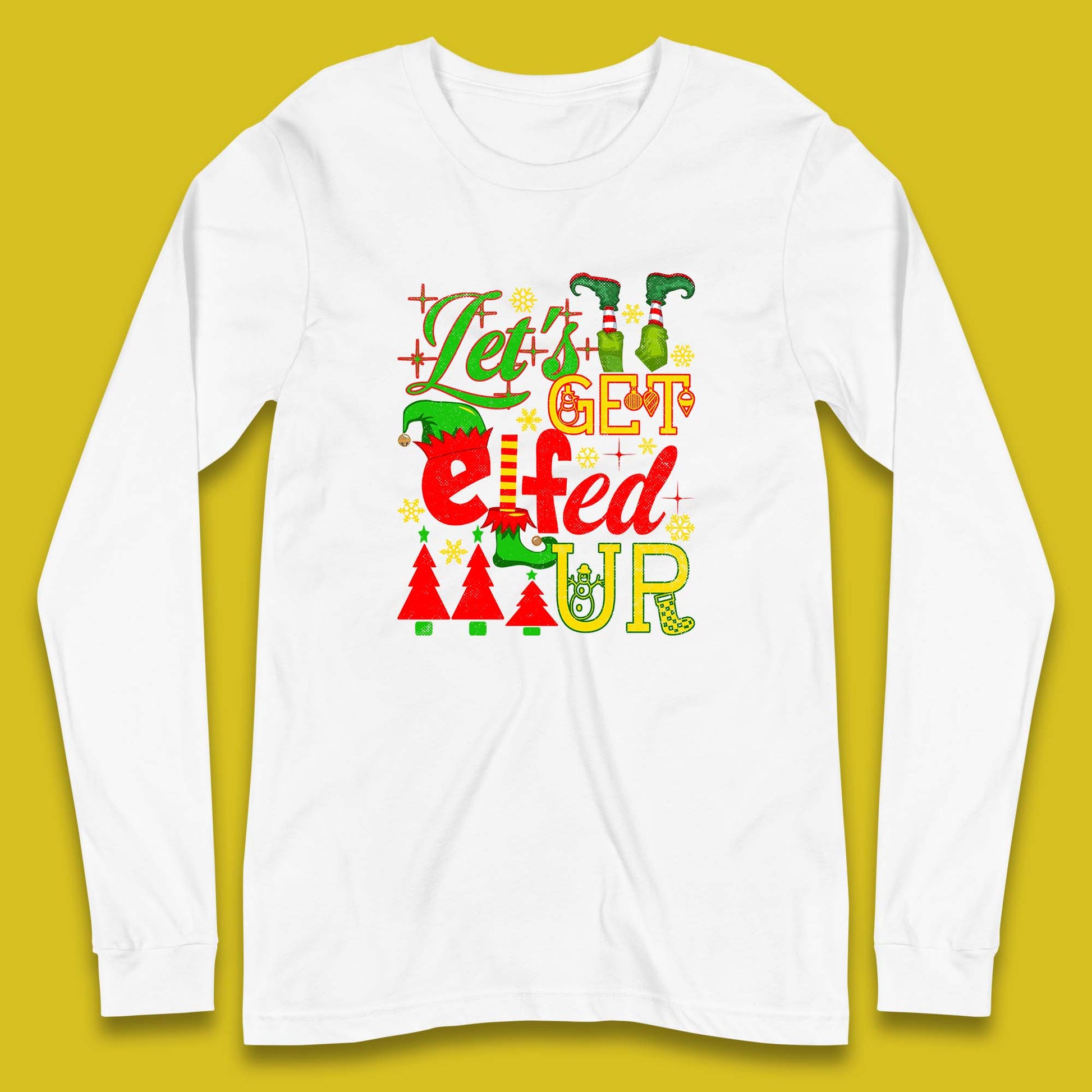 christmas elf long sleeve t shirt