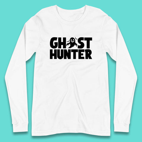 Ghost Hunter Halloween Haunted Ghostbusters Paranormal Investigator Long Sleeve T Shirt