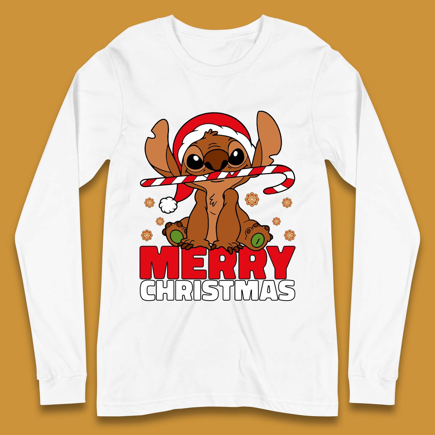 Gingerbread Stitch Christmas Long Sleeve T-Shirt