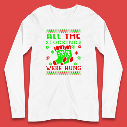 christmas socks all the stocking were hung t shirt