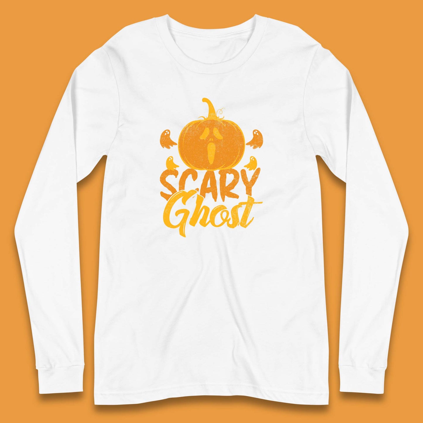 Scary Ghost Halloween Scream Ghost Face Horror Scary Pumpkin Ghostface Long Sleeve T Shirt