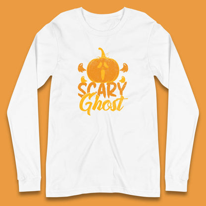 Scary Ghost Halloween Scream Ghost Face Horror Scary Pumpkin Ghostface Long Sleeve T Shirt