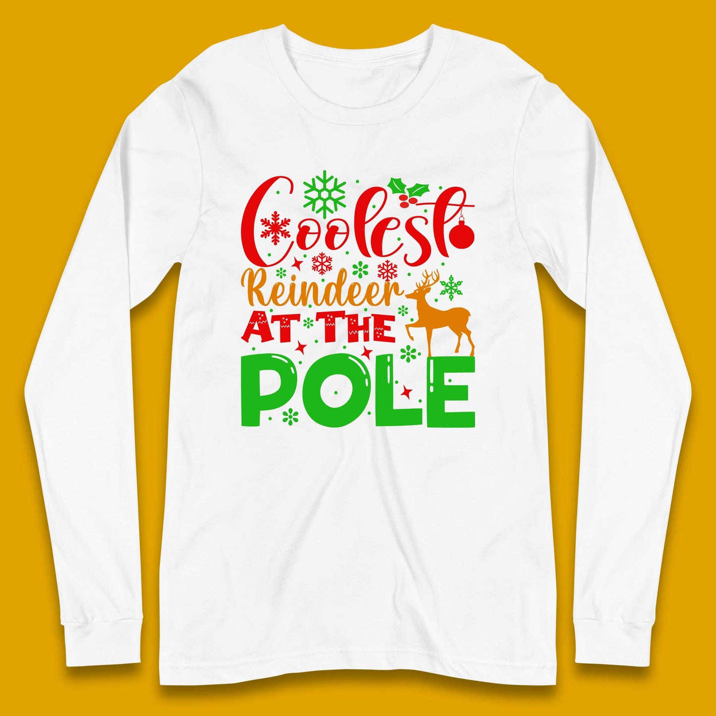 coolest reindeer long sleeve t shirt
