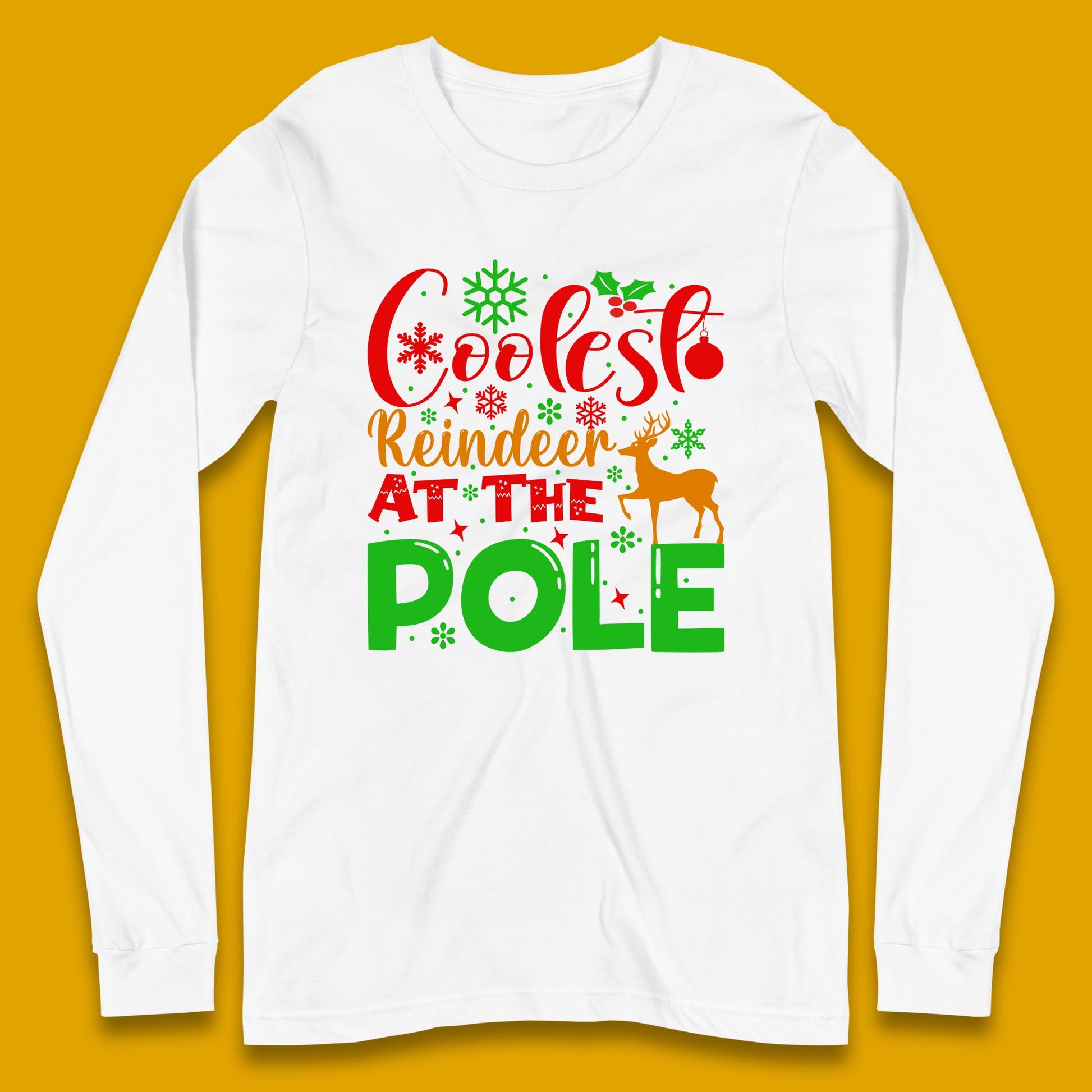 coolest reindeer long sleeve t shirt