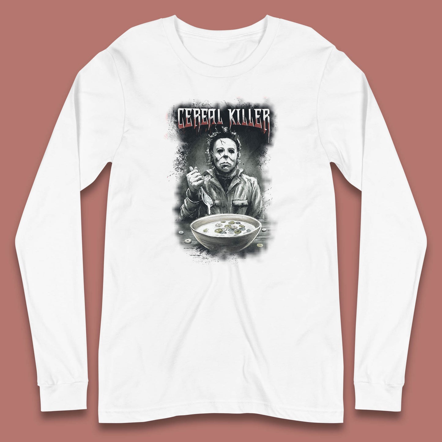 Michael Myers Cereal Killer Halloween Serial Killer Horror Movie Character Long Sleeve T Shirt