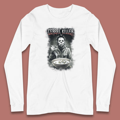 Michael Myers Cereal Killer Halloween Serial Killer Horror Movie Character Long Sleeve T Shirt