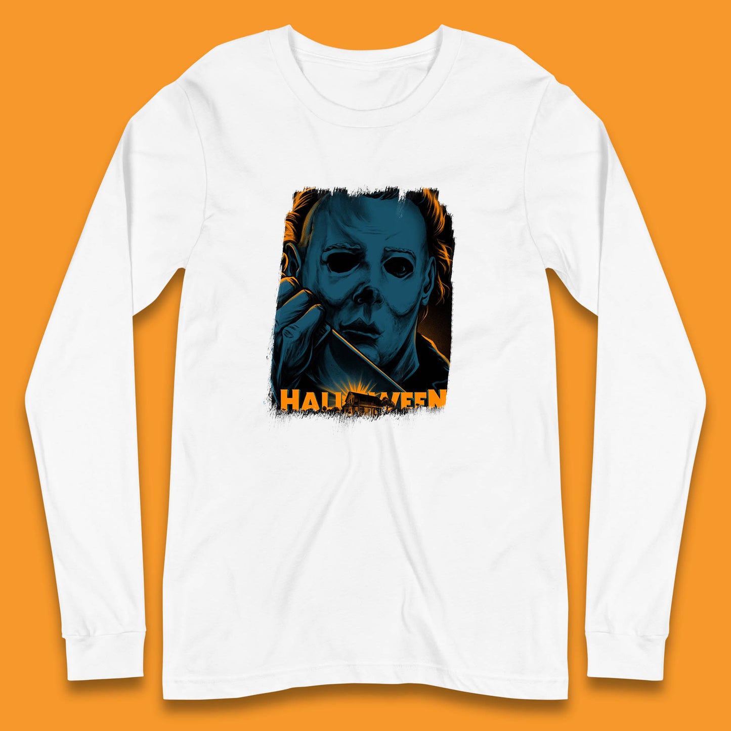 Halloween (1978) Poster Slasher Film Michael Myers Halloween Horror Thriller Movie Character Long Sleeve T Shirt