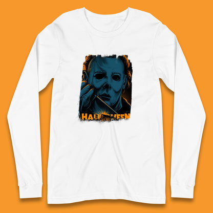 Halloween (1978) Poster Slasher Film Michael Myers Halloween Horror Thriller Movie Character Long Sleeve T Shirt