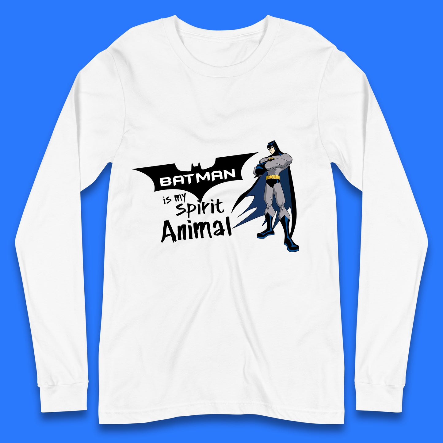 Batman Is My Spirit Animal DC Comics Batman Basic Logo Superhero Dc Movie Character Long Sleeve T Shirt