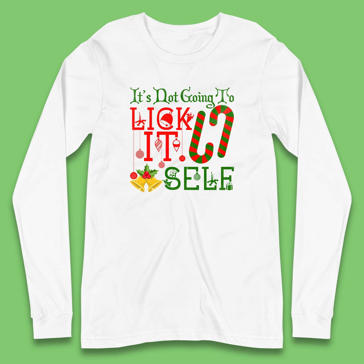 funny christmas candy cane long sleeve t shirt