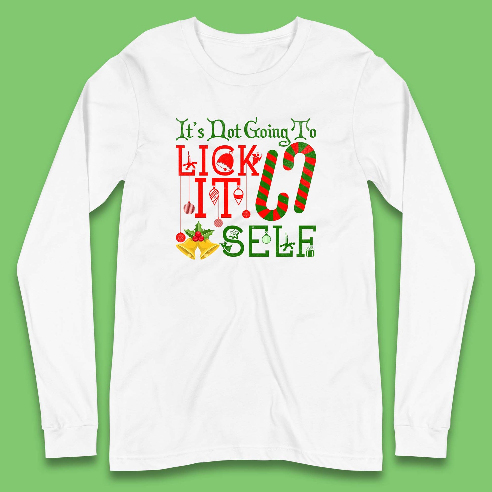 funny christmas candy cane long sleeve t shirt