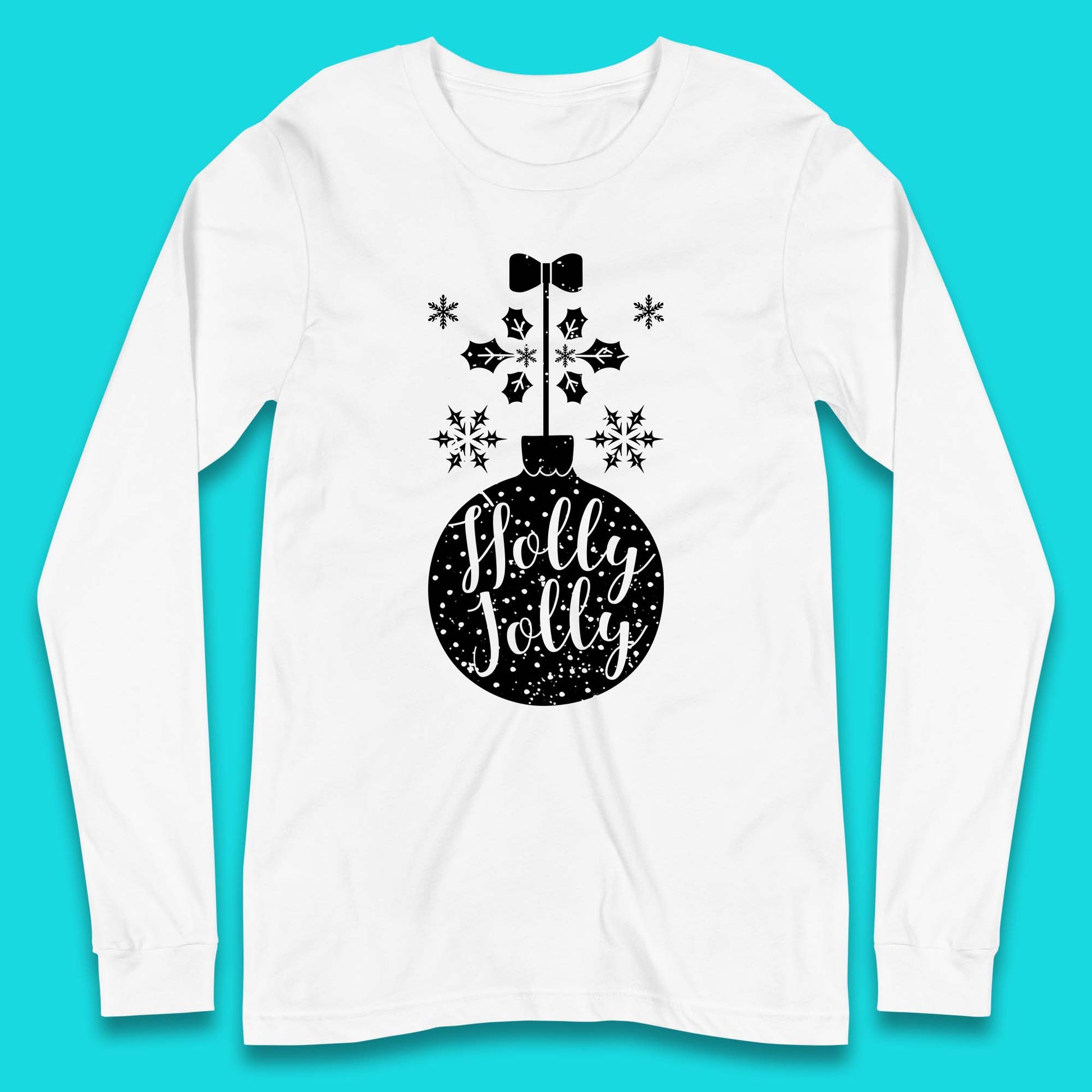 holly jolly christmas long sleeve t shirt
