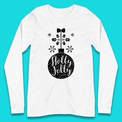 holly jolly christmas long sleeve t shirt