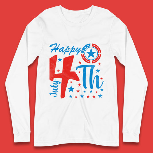 Happy 4th July United States Of America Independence Day Patriotic Celebration Fourth Of July Long Sleeve T Shirt