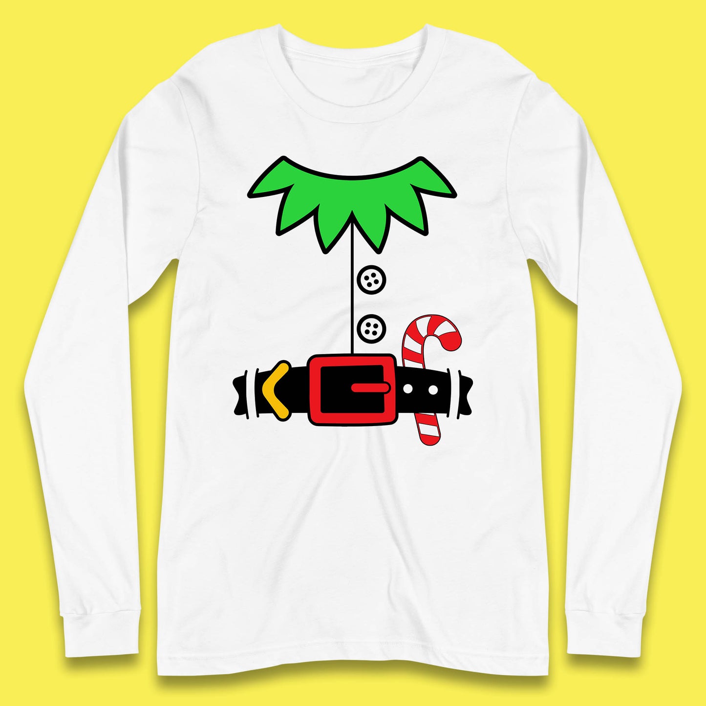 christmas elf costume long sleeve t shirt