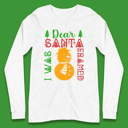 snowman christmas long sleeve t shirt