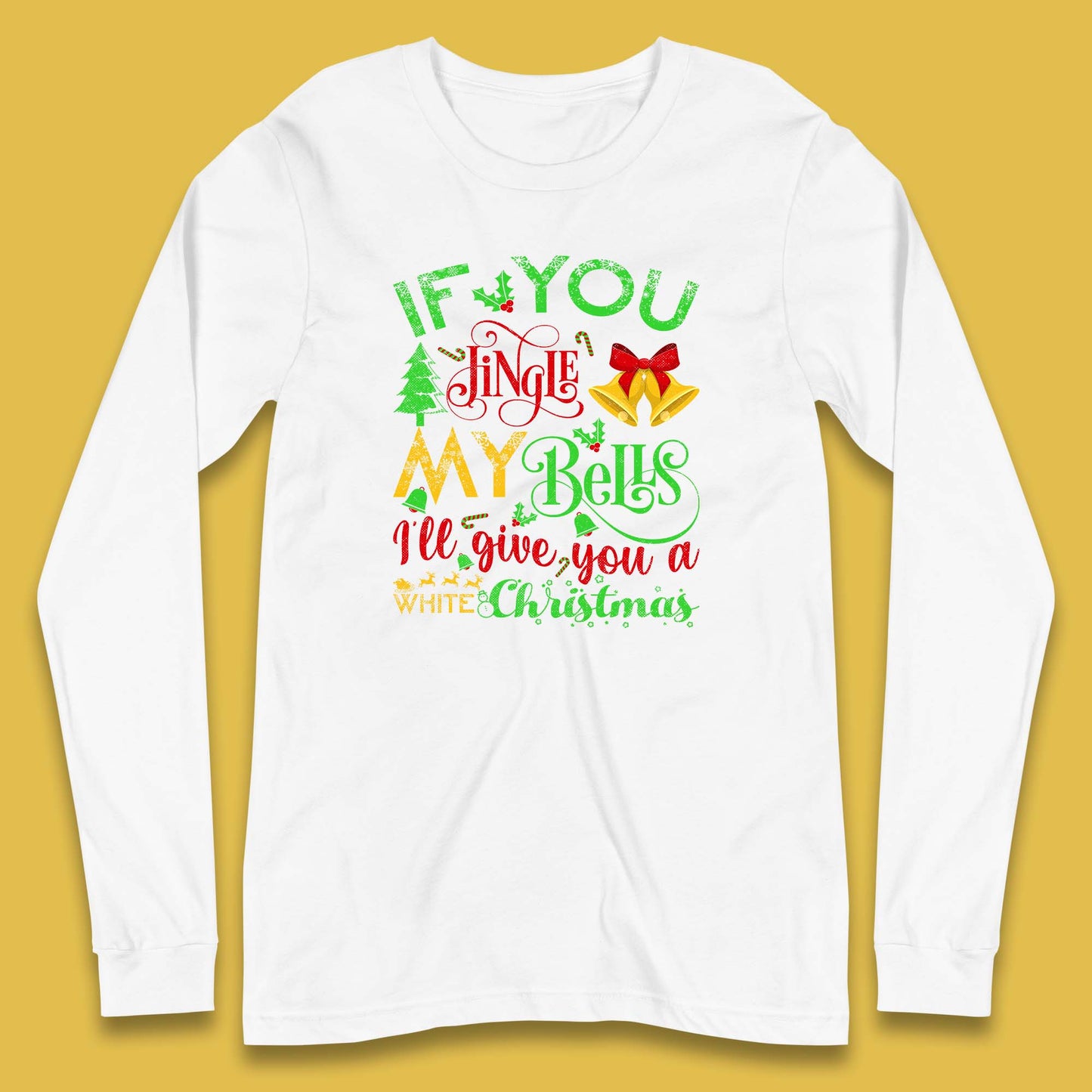 jingle bells funny long sleeve t shirt