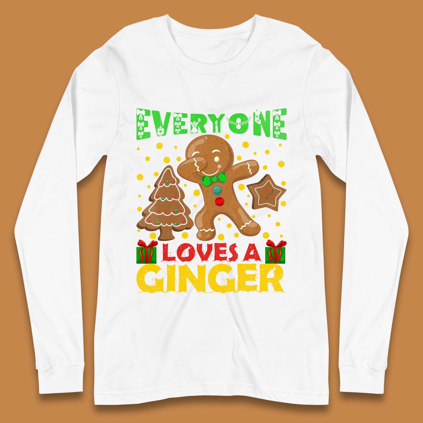 Dabbing Gingerbread Christmas Long Sleeve T-Shirt